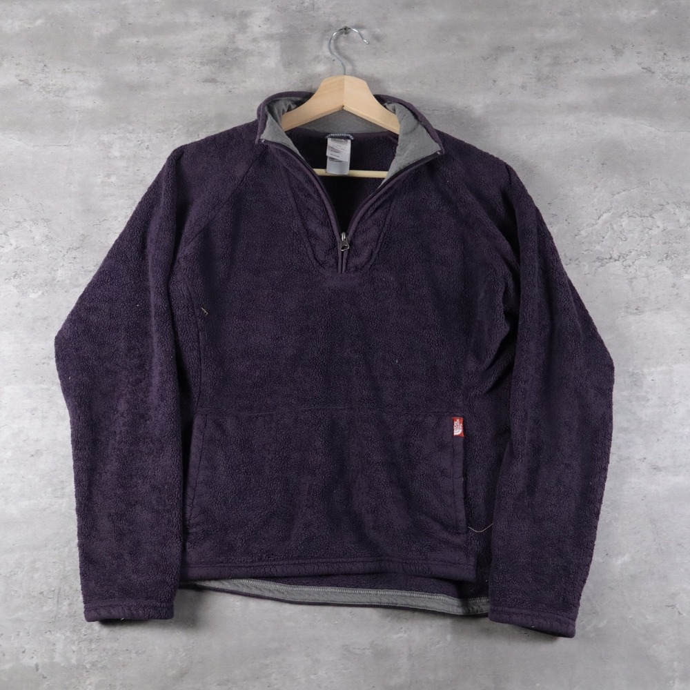 The‎ North Face Fleece Pullover Purple Quarter Zip Fuzzy AHPM Womens Medium